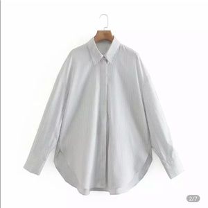 White Stripe Button Down